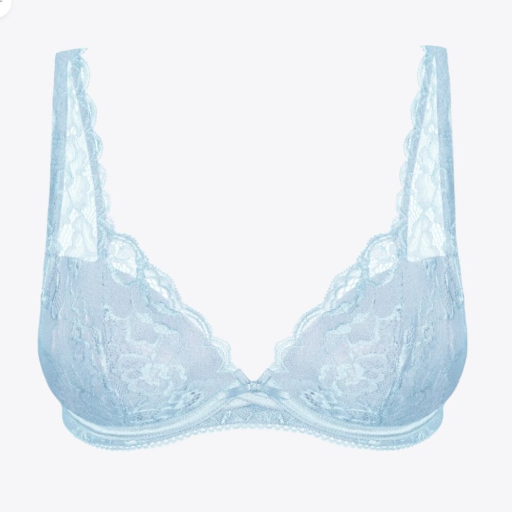 Delicate Lace Bra in Soft Blue